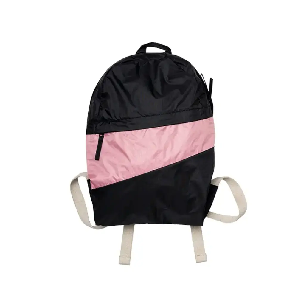 Susan Bijl Susan Bijl - the new foldable backpack medium - black & pink panther