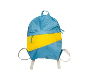 Susan Bijl Susan Bijl - the new foldable backpack medium - ocean & sunflower