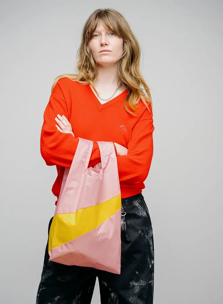 Susan Bijl Susan Bijl - the new shopping bag medium - pink panther & sunflower