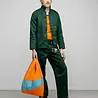 Susan Bijl Susan Bijl - the new shopping bag large - orange & ocean