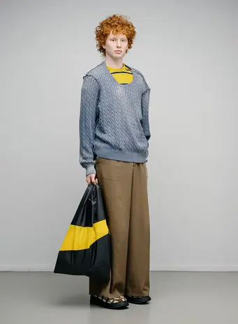 Susan Bijl Susan Bijl - the new shopping bag large - black & sunflower