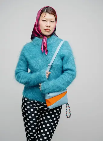 Susan Bijl Susan Bijl - the new bum bag small - ocean & orange