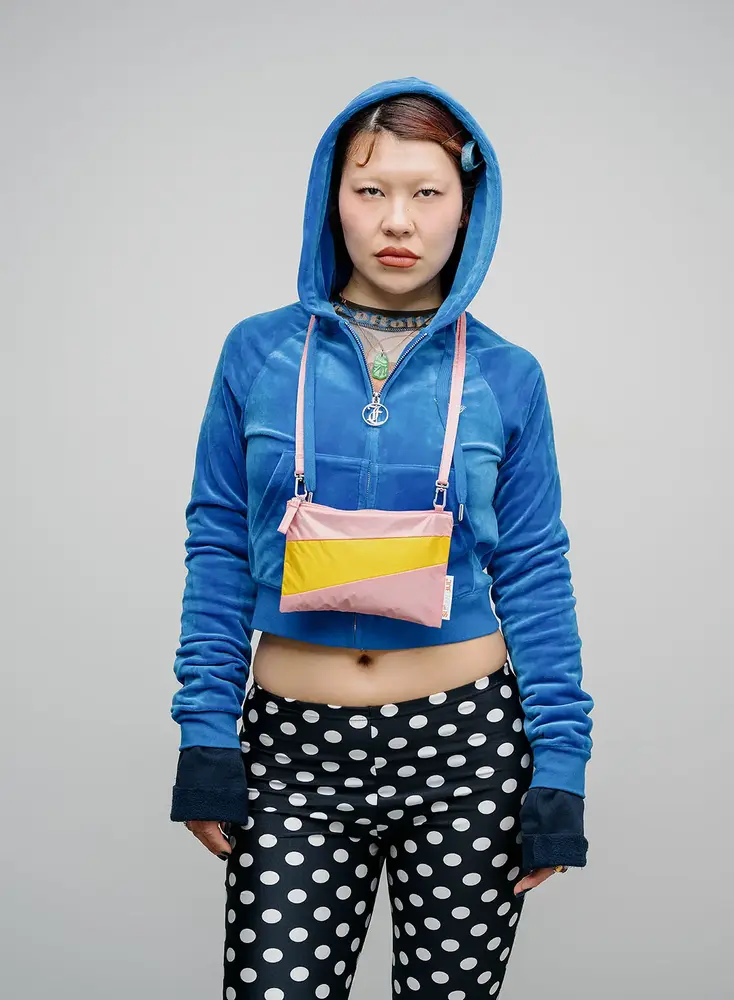 Susan Bijl Susan Bijl - the new pouch small - pink panther & sunflower