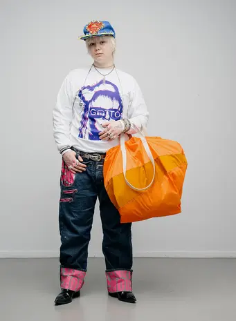 Susan Bijl Susan Bijl - the new trash bag large - orange & ginger