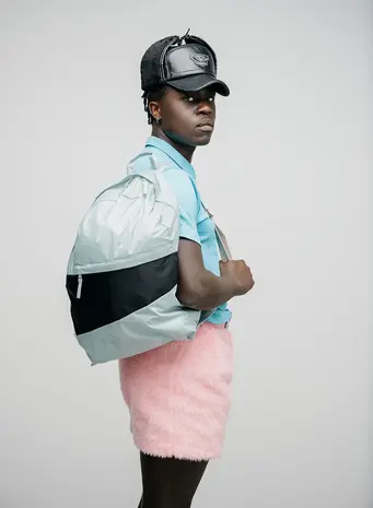 Susan Bijl Susan Bijl - the new foldable backpack large - surf spray & black