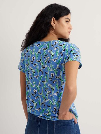 Seasalt Seasalt - appletree t-shirt - painty bluebell sail