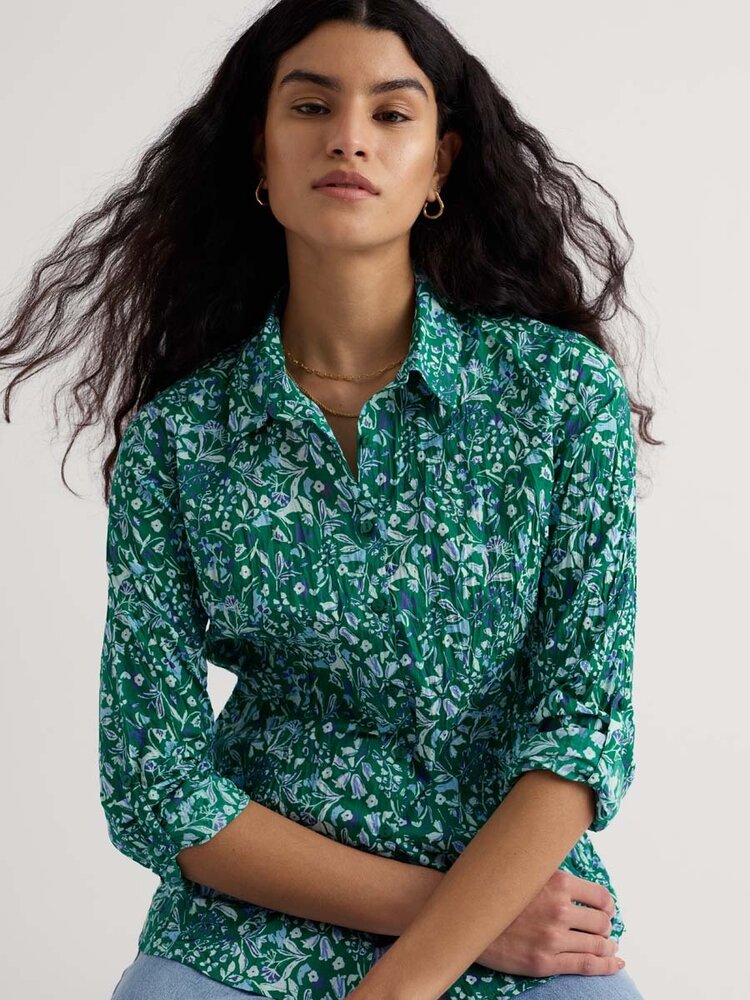 Seasalt Seasalt - larissa shirt - woodland floral dark stem