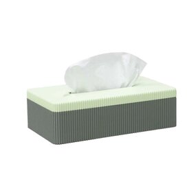 Wavy Wavy - tissuebox - muted green/mint matt