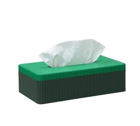 Wavy Wavy - tissuebox - highland green/pearl green