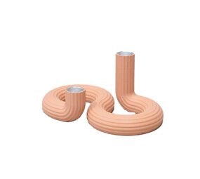 Wavy Wavy - kandelaar double - sandy blush