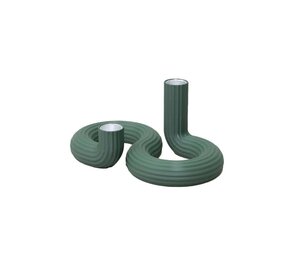 Wavy Wavy - kandelaar double - highland green Wavy Wavy - kandelaar double - highland green