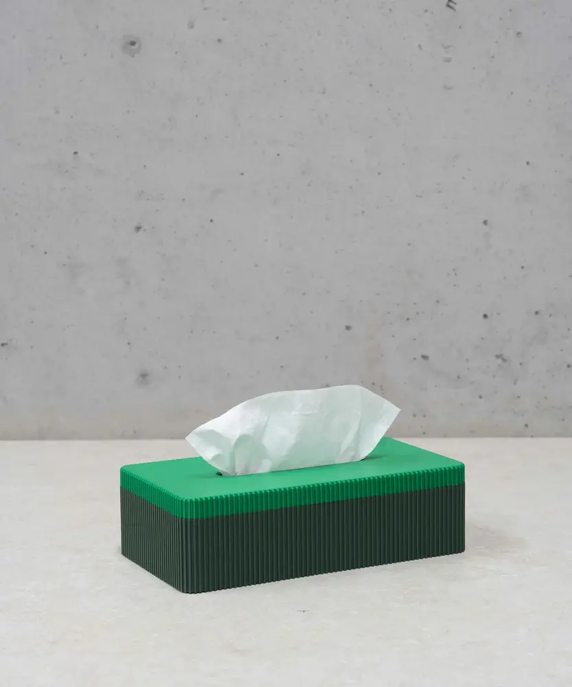 Wavy Wavy - tissuebox - highland green/pearl green