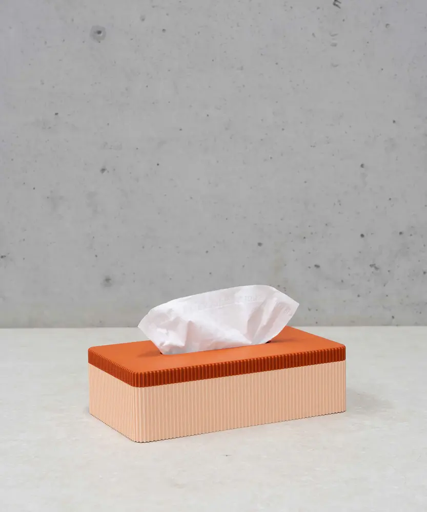 Wavy Wavy - tissuebox - nude/metallic brick