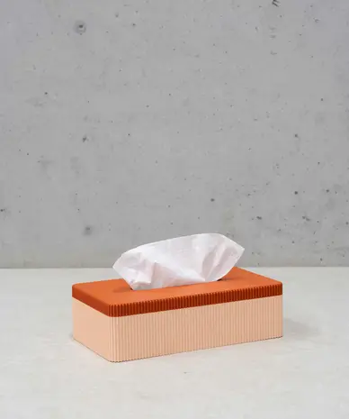 Wavy Wavy - tissuebox - nude/metallic brick