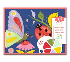 Djeco Djeco - schilderijtjes met pallet - kleine beestjes Djeco Djeco - schilderijtjes met pallet - kleine beestjes