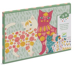 Djeco Djeco - knutselen met papier - poezen van Elodie