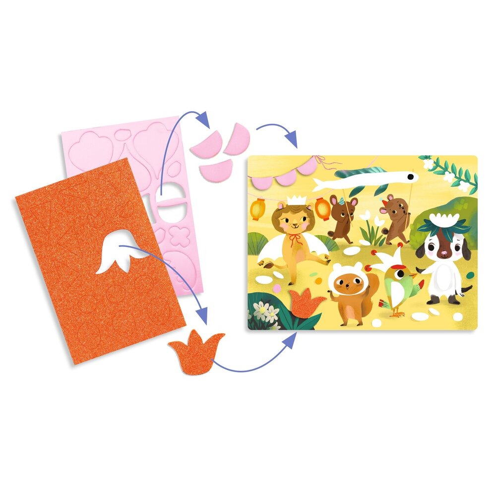 Djeco Djeco - foam collage - sprankelend feest