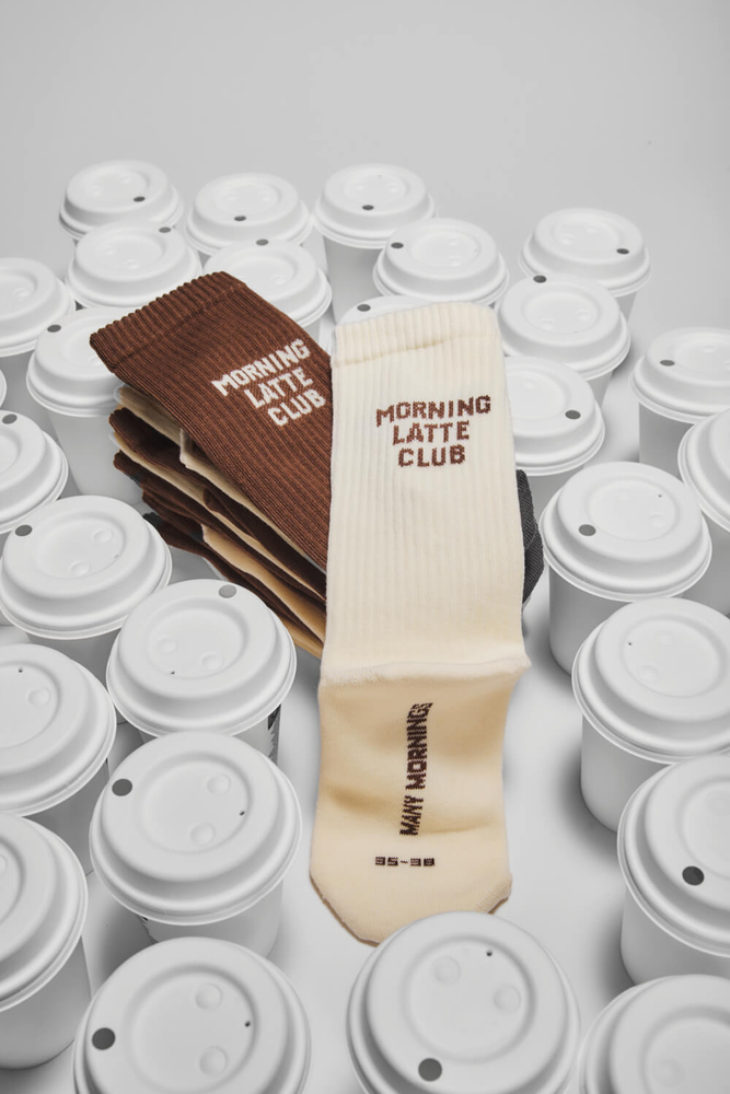 Many mornings Many mornings - sportsokken - latte club Many mornings Many mornings - sportsokken - latte club