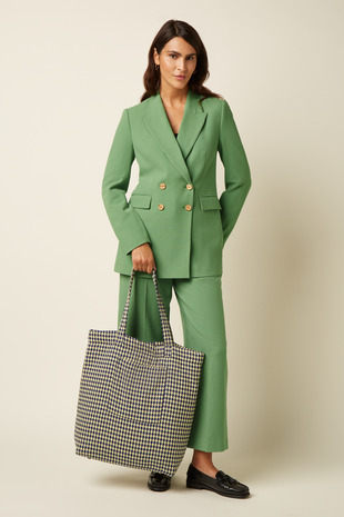 King Louie King Louie - shopper pretty check - mazarine King Louie King Louie - shopper pretty check - mazarine