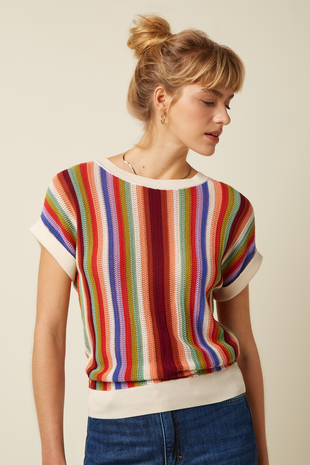 King Louie King Louie - boatneck top molo - multi color