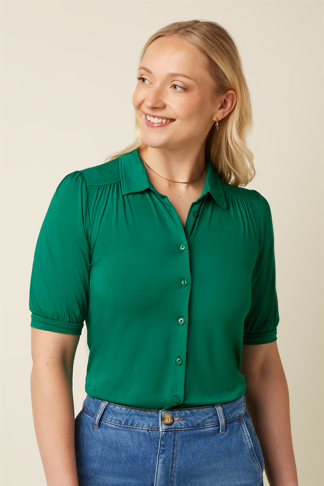 King Louie King Louie - carina blouse viscose light - ultra green