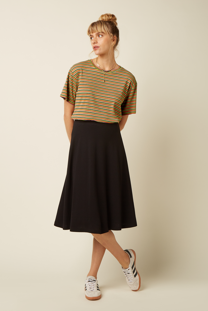 King Louie King Louie - juno skirt milano crepe - black