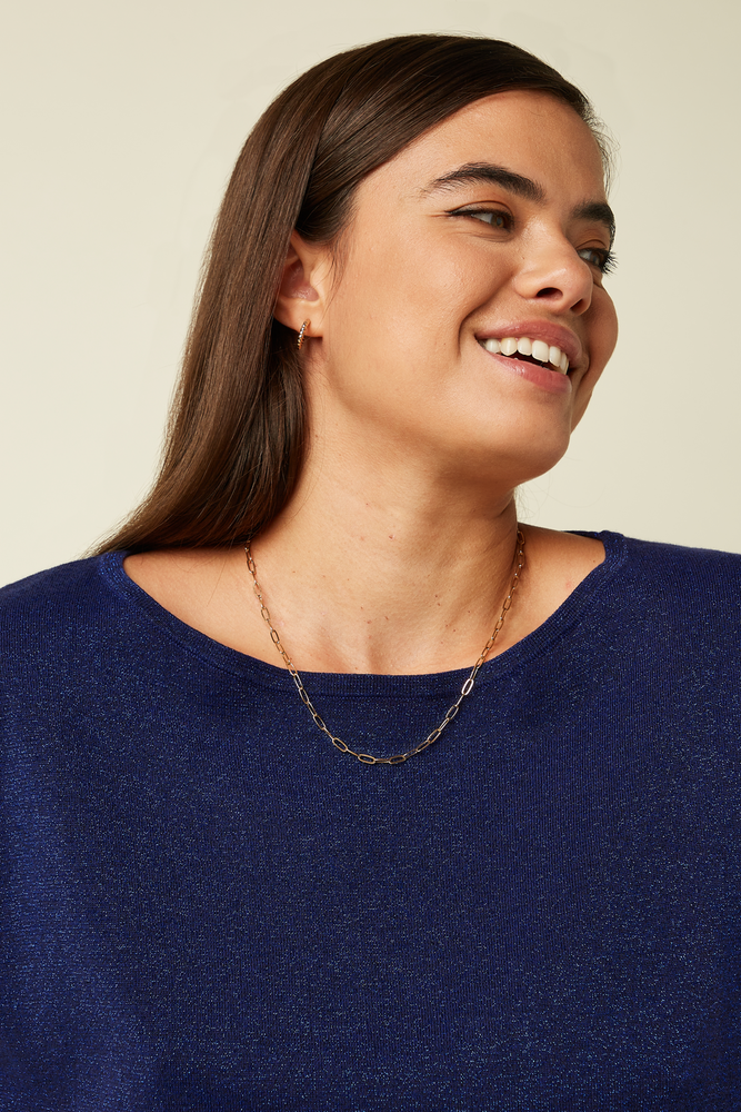 King Louie King Louie - laia knit top lapis - beacon blue