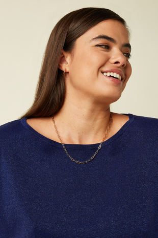 King Louie King Louie - laia knit top lapis - beacon blue