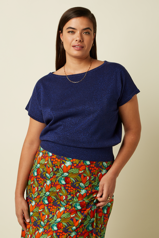 King Louie King Louie - laia knit top lapis - beacon blue