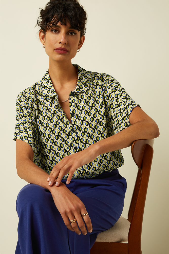 King Louie King Louie - shay blouse dottie - cream