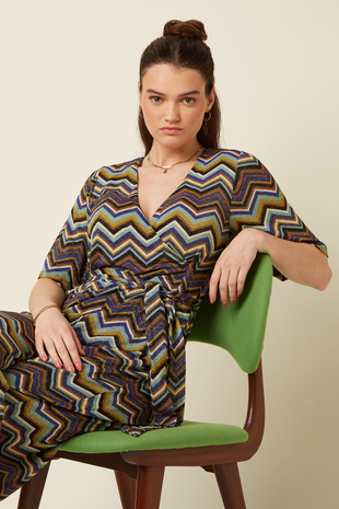 King Louie King Louie - zita jumpsuit shio - strong blue