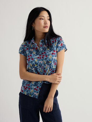 Seasalt Seasalt - rushmaker shirt - spring stems seascape mix Seasalt Seasalt - rushmaker shirt - spring stems seascape mix