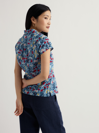 Seasalt Seasalt - rushmaker shirt - spring stems seascape mix Seasalt Seasalt - rushmaker shirt - spring stems seascape mix