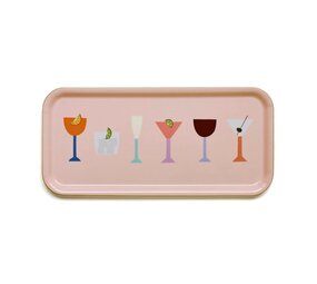 Blu Kat Blu kat - dienblad - cocktails peach (32 x 15 cm) Blu Kat Blu kat - dienblad - cocktails peach (32 x 15 cm)