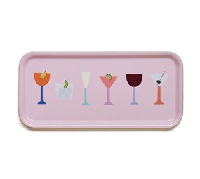 Blu Kat Blu kat - dienblad - cocktails pink (32 x 15 cm) Blu Kat Blu kat - dienblad - cocktails pink (32 x 15 cm)