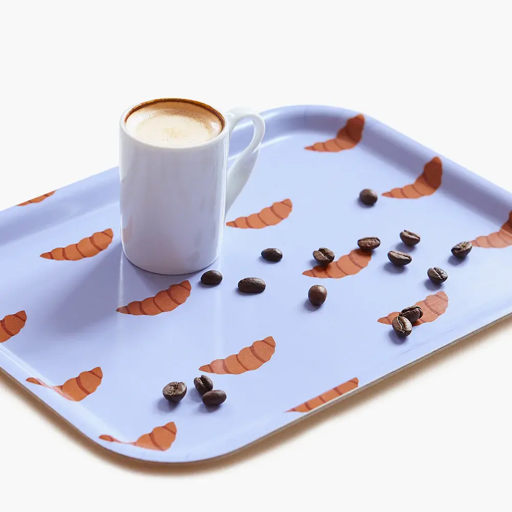 Blu Kat Blu kat - dienblad - croissant lilac (27 x 20 cm) Blu Kat Blu kat - dienblad - croissant lilac (27 x 20 cm)