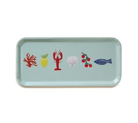 Blu Kat Blu kat - dienblad - seaside lunch seafoam (32 x 15 cm) Blu Kat Blu kat - dienblad - seaside lunch seafoam (32 x 15 cm)