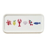 Blu Kat Blu kat - dienblad - seaside lunch cream (32 x 15 cm)
