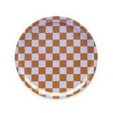 Blu Kat Blu kat - dienblad rond - caramel check (31 cm)