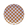 Blu Kat Blu kat - dienblad rond - caramel check (31 cm) Blu Kat Blu kat - dienblad rond - caramel check (31 cm)