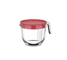 Mepal Mepal - chef it maatbeker glas met deksel 1000 ml - coral