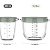 Mepal Mepal - chef it maatbeker glas met deksel 1000 ml - coral
