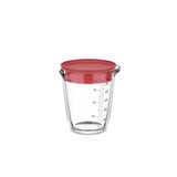 Mepal Mepal - chef it maatbeker glas met deksel 500 ml - coral