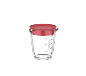 Mepal Mepal - chef it maatbeker glas met deksel 500 ml - coral