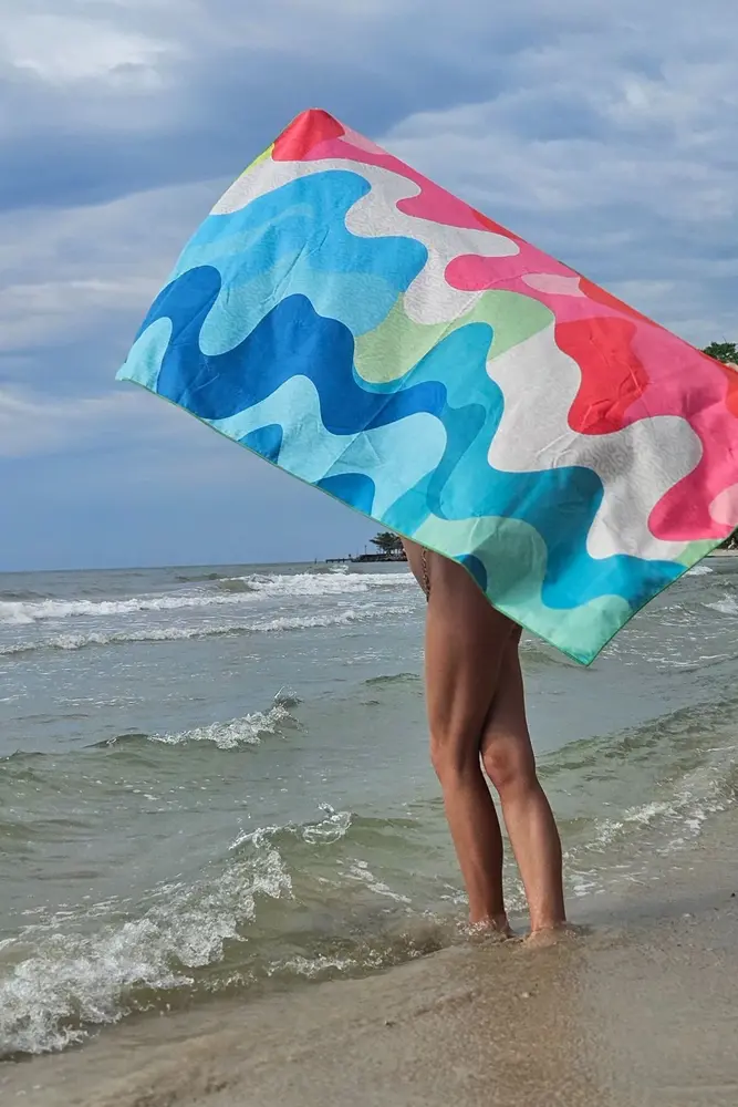 SooBluu SooBluu - reishanddoek (160 x 100 cm) - flow