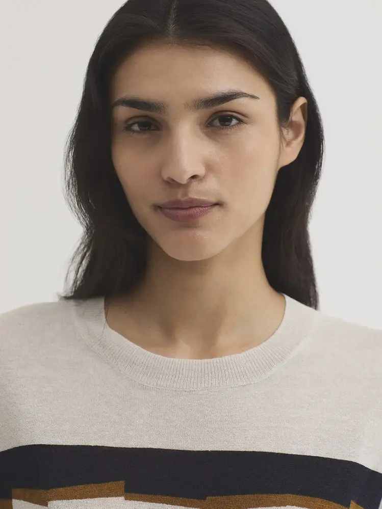 Nice Things Nice Things - sweater broken stripes - navy