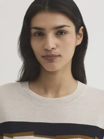 Nice Things Nice Things - sweater broken stripes - navy