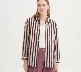 Nice Things Nice Things - basic shirt (93) broken stripes - ecru