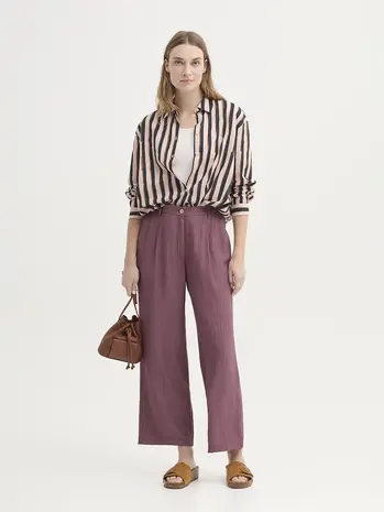 Nice Things Nice Things - basic shirt (93) broken stripes - ecru