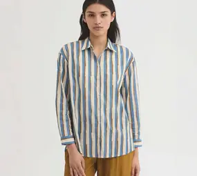 Nice Things Nice Things - basic shirt (93) broken stripes - light pink